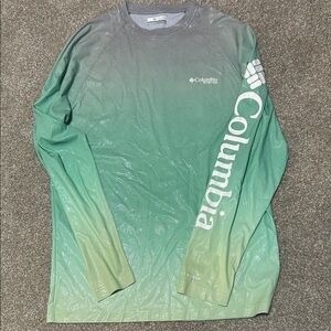 Columbia Ombre Green Long Sleeve Shirt